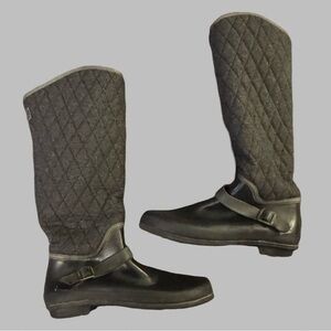 SPERRY Women’s Hingham Quilted Black Rain Boots